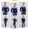 Pull à col rond en laine bleu marine 100% siphonné pour homme